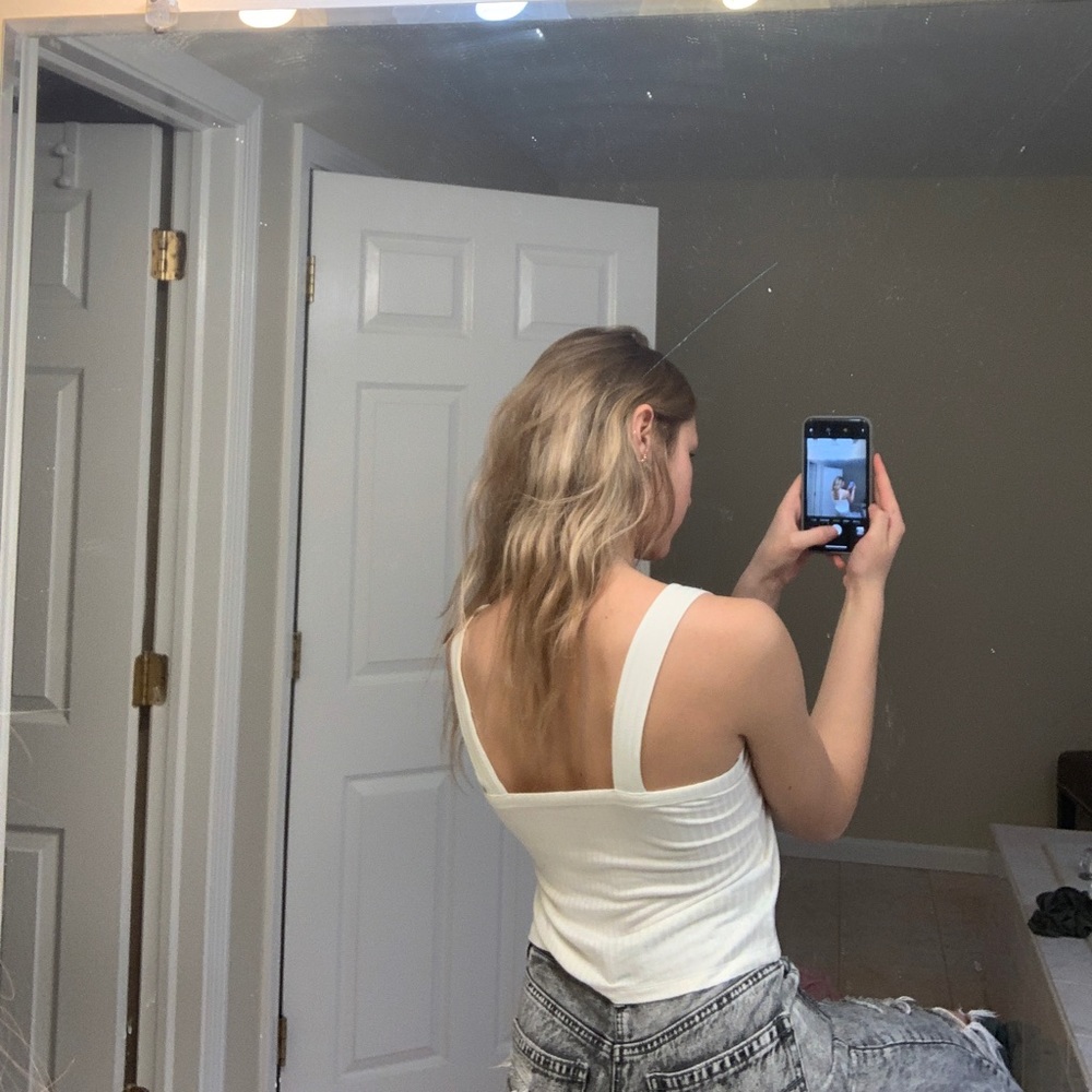 white crop top